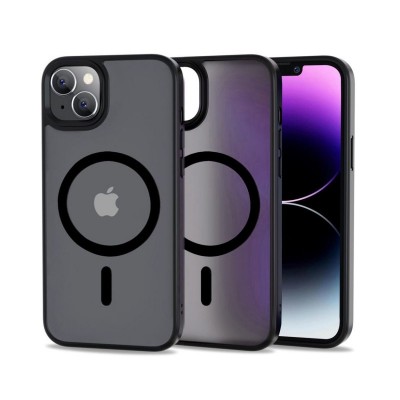 Husa iPhone 15 Plus, Tech-Protect Magmat MagSafe, Black-Matte